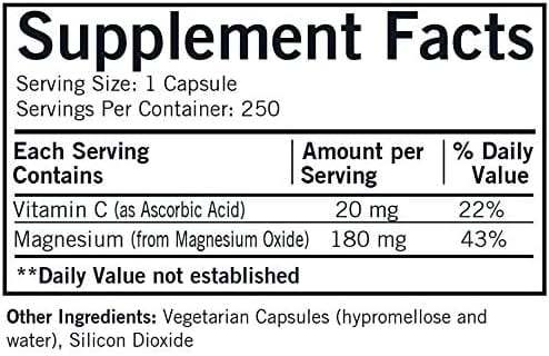 Buffered Magnesium Oxide 180 mg, 250 capsules - Kirkman Labs (Hypoallergenic)