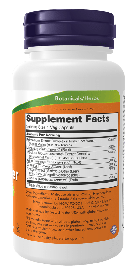Now Foods Men's Virility Power 120 Veg Capsules