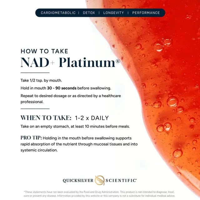 NAD + Platinum (100ml) - Quicksilver Scientific