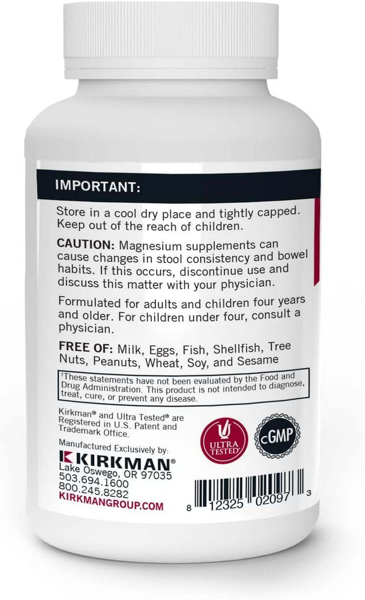 Vitamina B6 mastigável com magnésio, 120 comprimidos mastigáveis ​​- Kirkman Labs