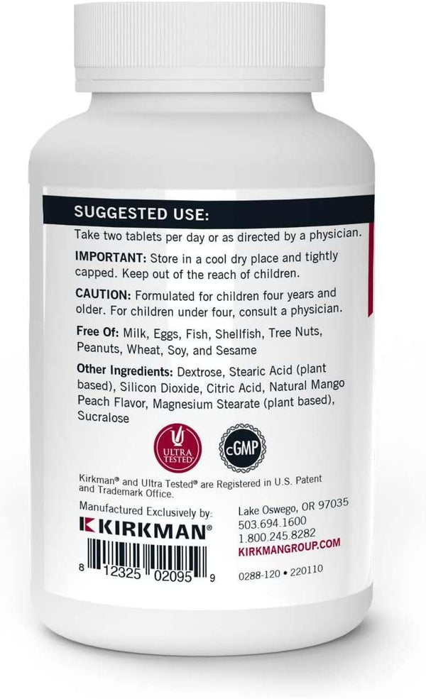 Multivitamin e minerali per bambini - 120 compresse/wafer masticato - Kirkman Labs (0288-120)