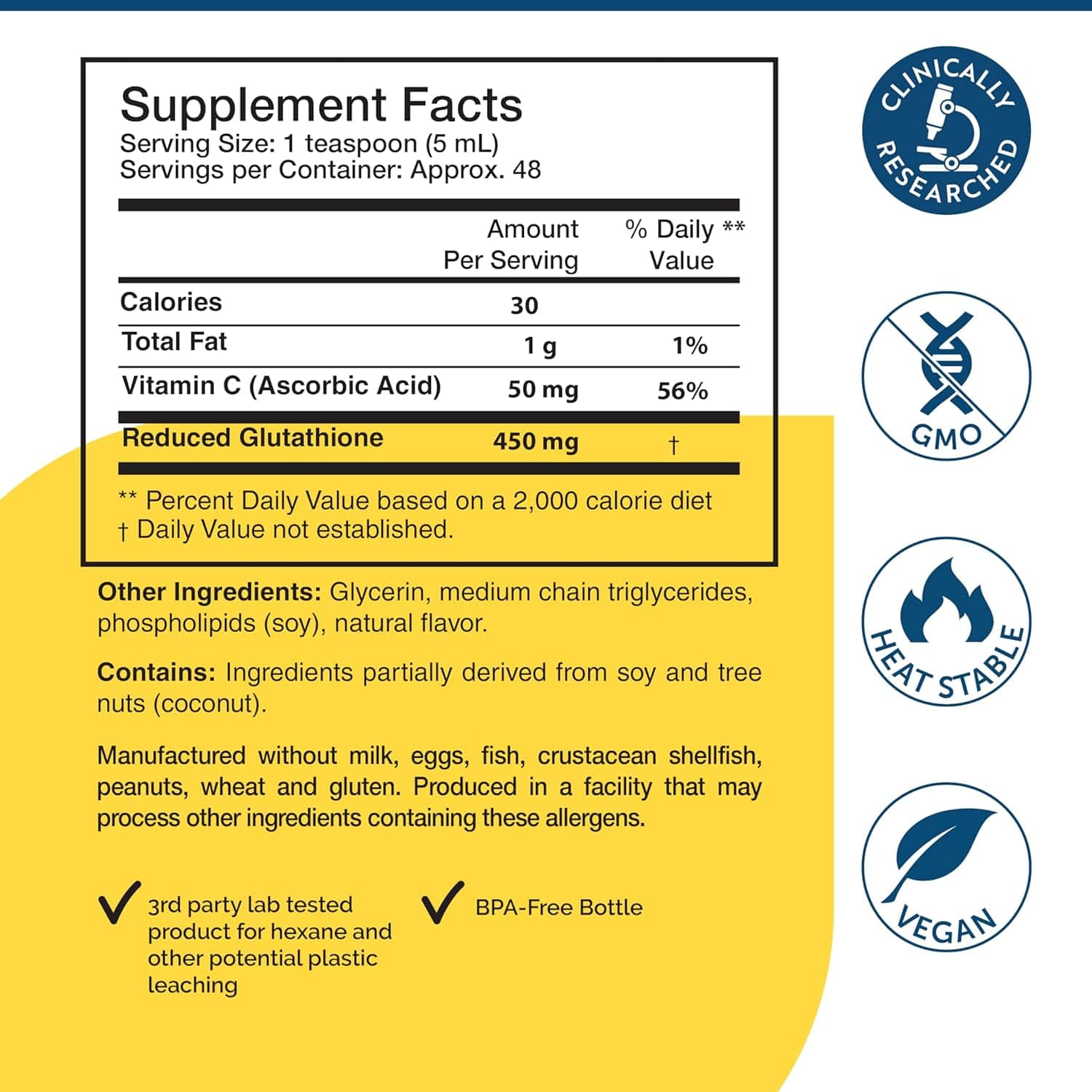 Tri -Fortify cijev (liposomalni glutation vitamin C) 8 fl oz, okus naranče - istraženi nutritivi - soi*