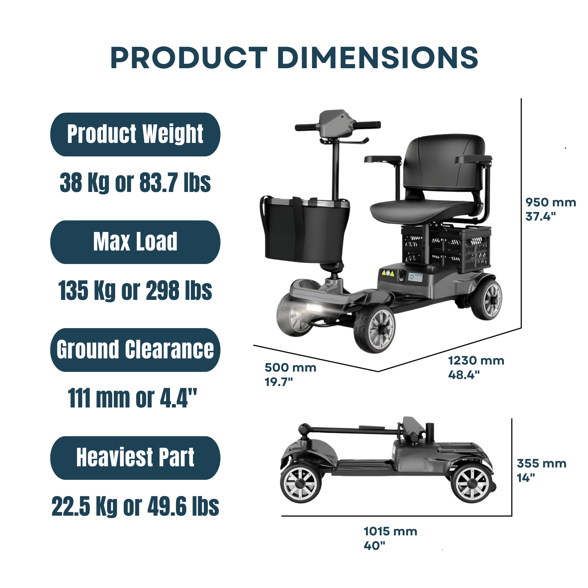 WeCan X-05 Portable Mobility Scooter – image 53