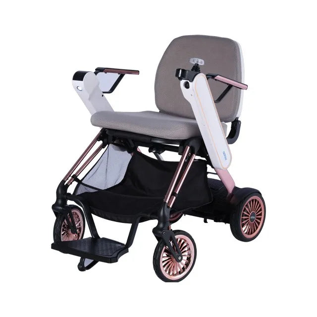 Welzo Aero Ultra-Light Dual-Motor Foldable Mobility Scooter Power Wheelchair 17.5kg