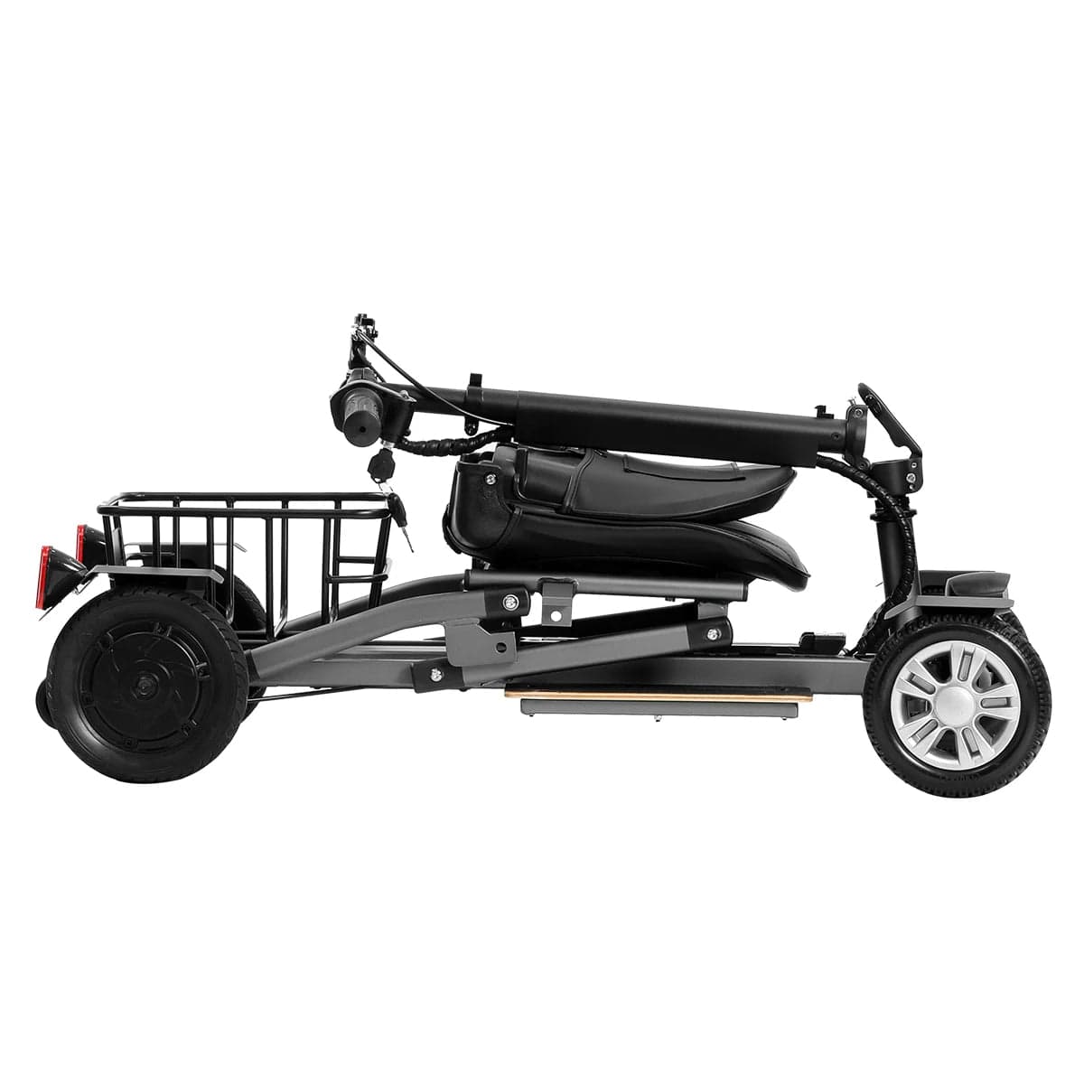 Welzo Move360 Automatic Foldable Mobility Scooter – Lightweight Portable Electric Scooter for Adults, Lithium Battery, 60km Range, 18km/h Speed, 300W Motor, 130kg Load