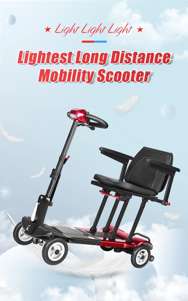 Welzo Feather+ Magnesium Ultra-Light Folding Mobility Scooter