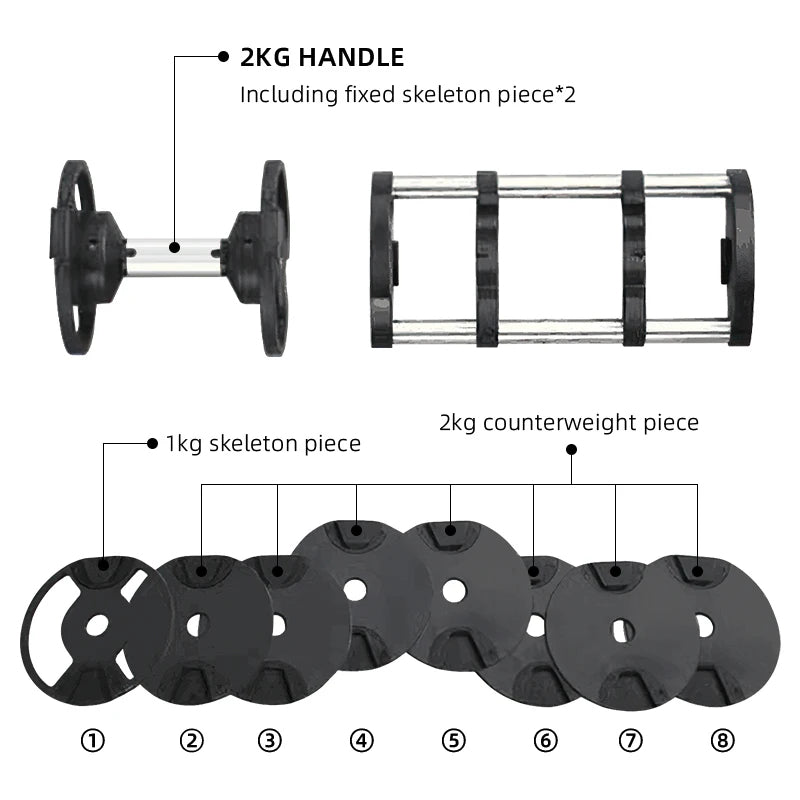 WelzoFit Heavy Duty Olympic Quick Adjustable Dumbbells