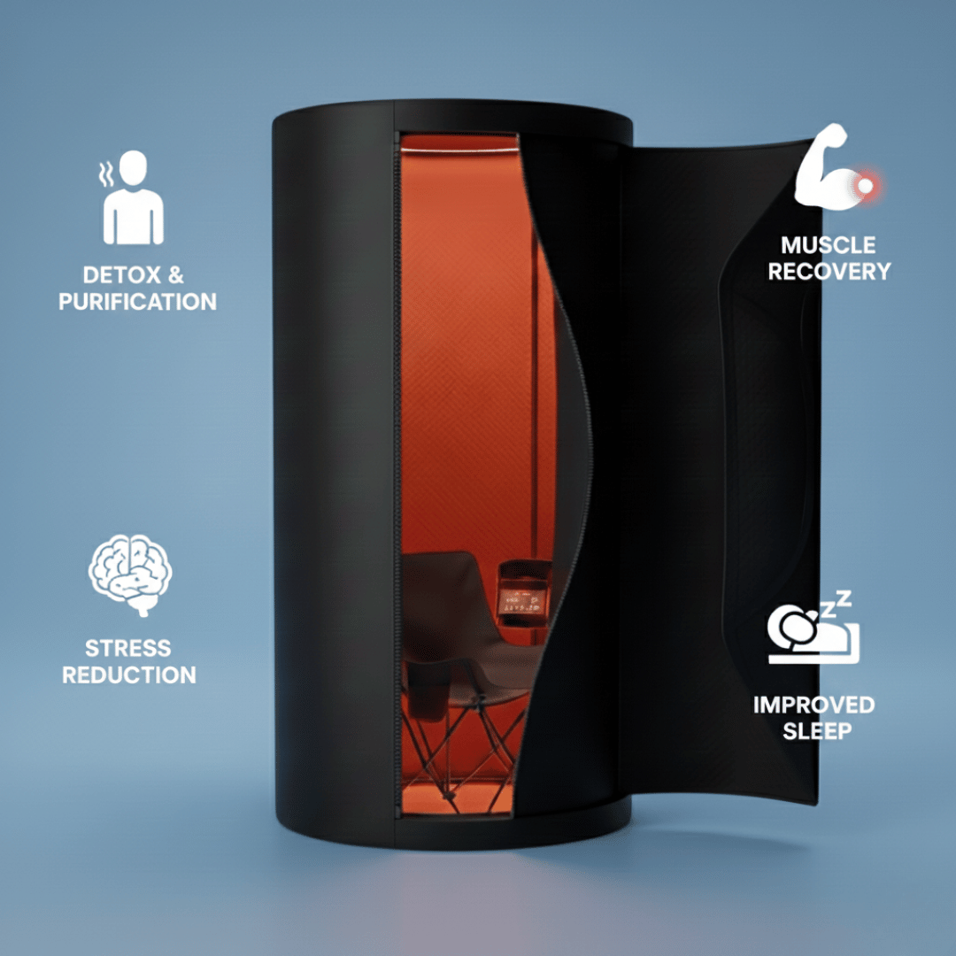 Welzo Finnish Sauna ThermoPod™ Pro Přenosné infračervené červené světlo horký vzduch