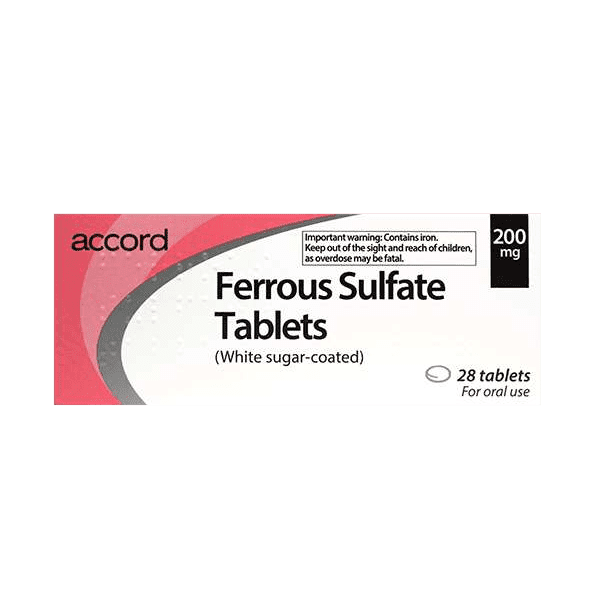 Ferrous Sulfate 200mg Tablets Pack of 28 - welzo