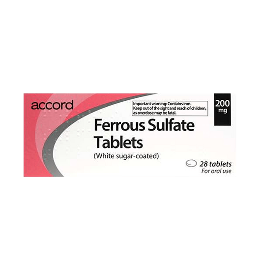 Ferrous Sulfate 200mg Tablets Pack of 28 - welzo