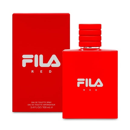 FILA RED Fragrance for Men Eau de Toilette Spray with Bergamot Jasmine Nutmeg Sandalwood and More 3.4 oz