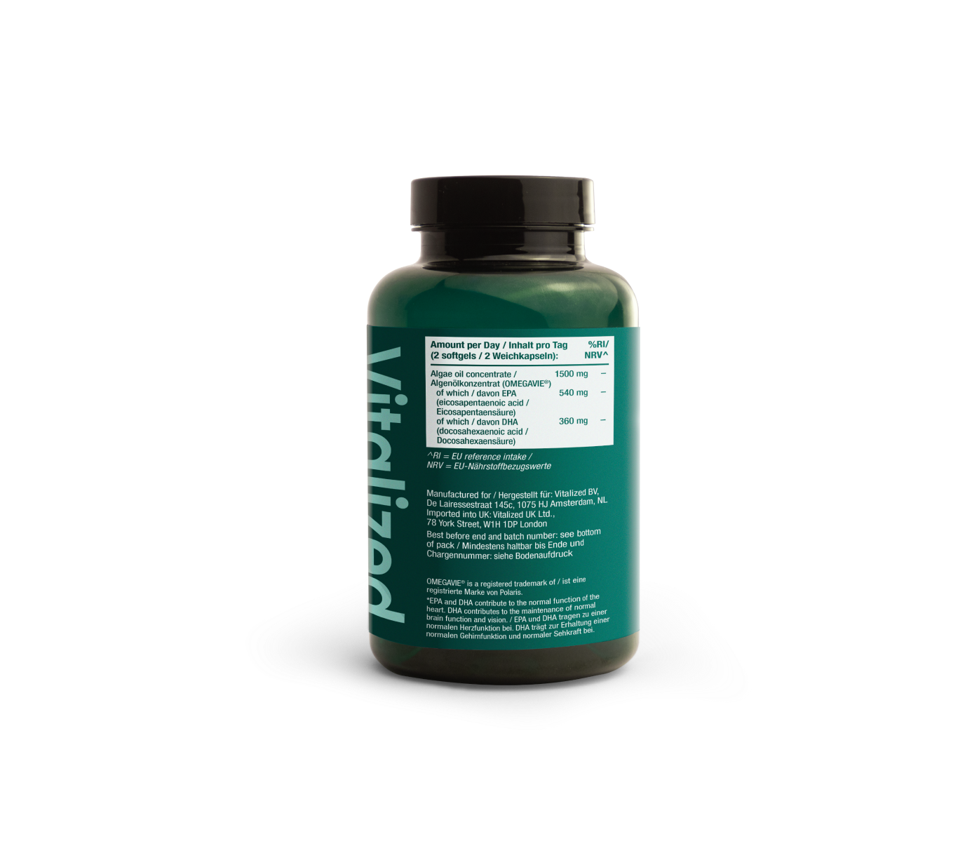 Vitalized Omega-3 Vegan, 60 softgels - Welzo
