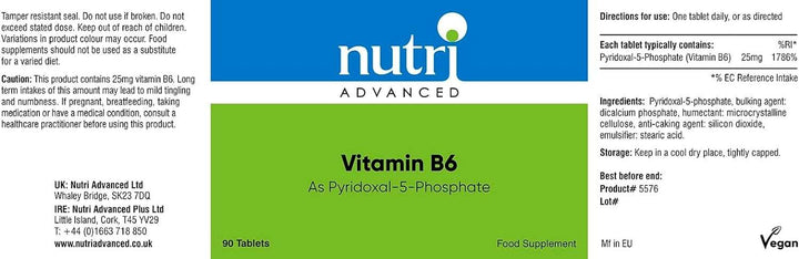 Vitamin B6 (P5P) 90 tabletter - Nutri Advanced