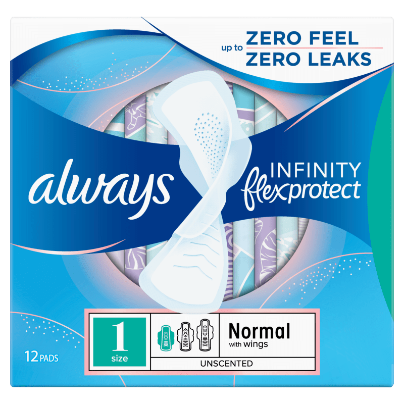 Always Infinity FlexProtect Normal Pads Pack of 12 - welzo