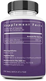 Grass Fed Beef Spleen, 180 Capsules - Ancestral Supplements