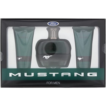 Ford Mustang Green 3 Piece Gift Set Eau De Toilette 100ml Shower Gel 100ml Aftershave Balm 100ml