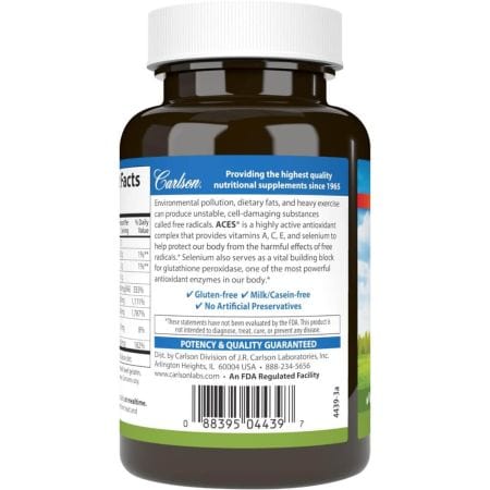 Carlson Labs ACES (Vitamin A, C, E + Selenium) 90 Softgels