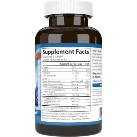 Carlson Labs ACES + Omega (Vitamin A, C, E + Selenium) 60 Softgels