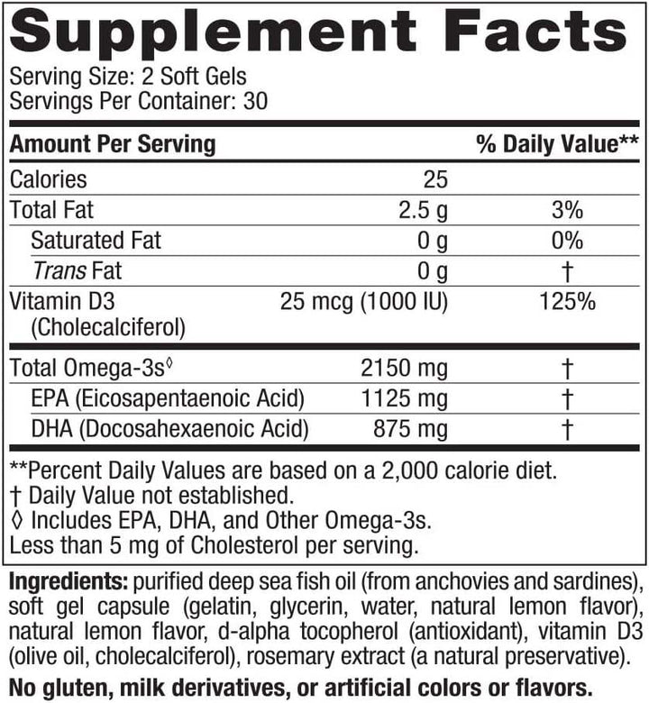 Ultimate Omega D3 (citrons) 60 mīkstie želejas - Ziemeļvalstu dabiski