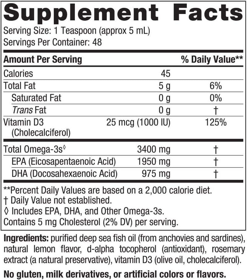 Ultimate Omega Xtra (Lemon) 237 ML - Nordic Naturals