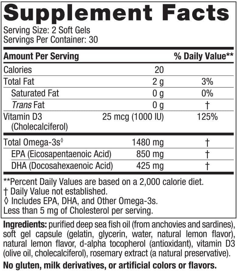 Omega Xtra ultime (citron) 60 gels mous - Nordic Naturals