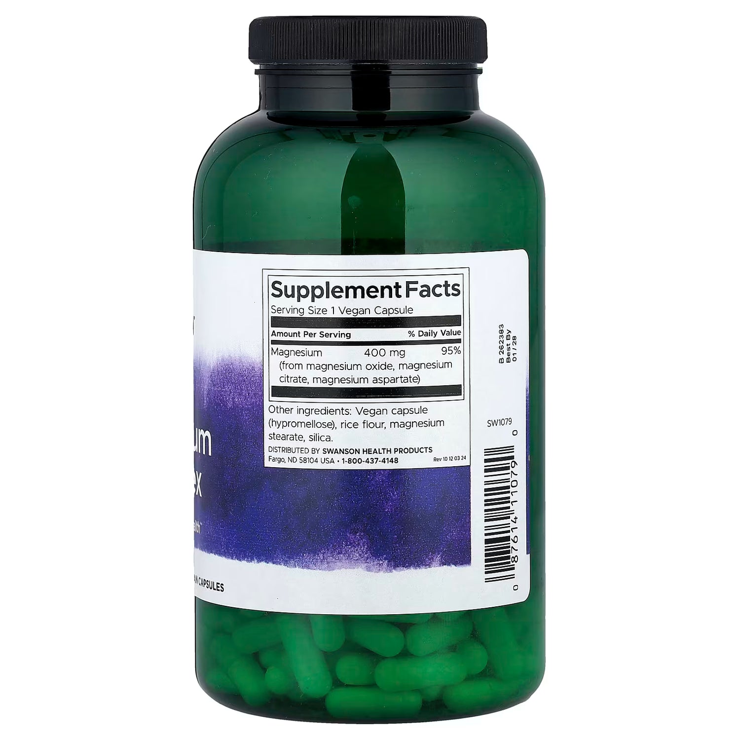 Swanson Triple Magnesium Complex, 400mg - 300 caps