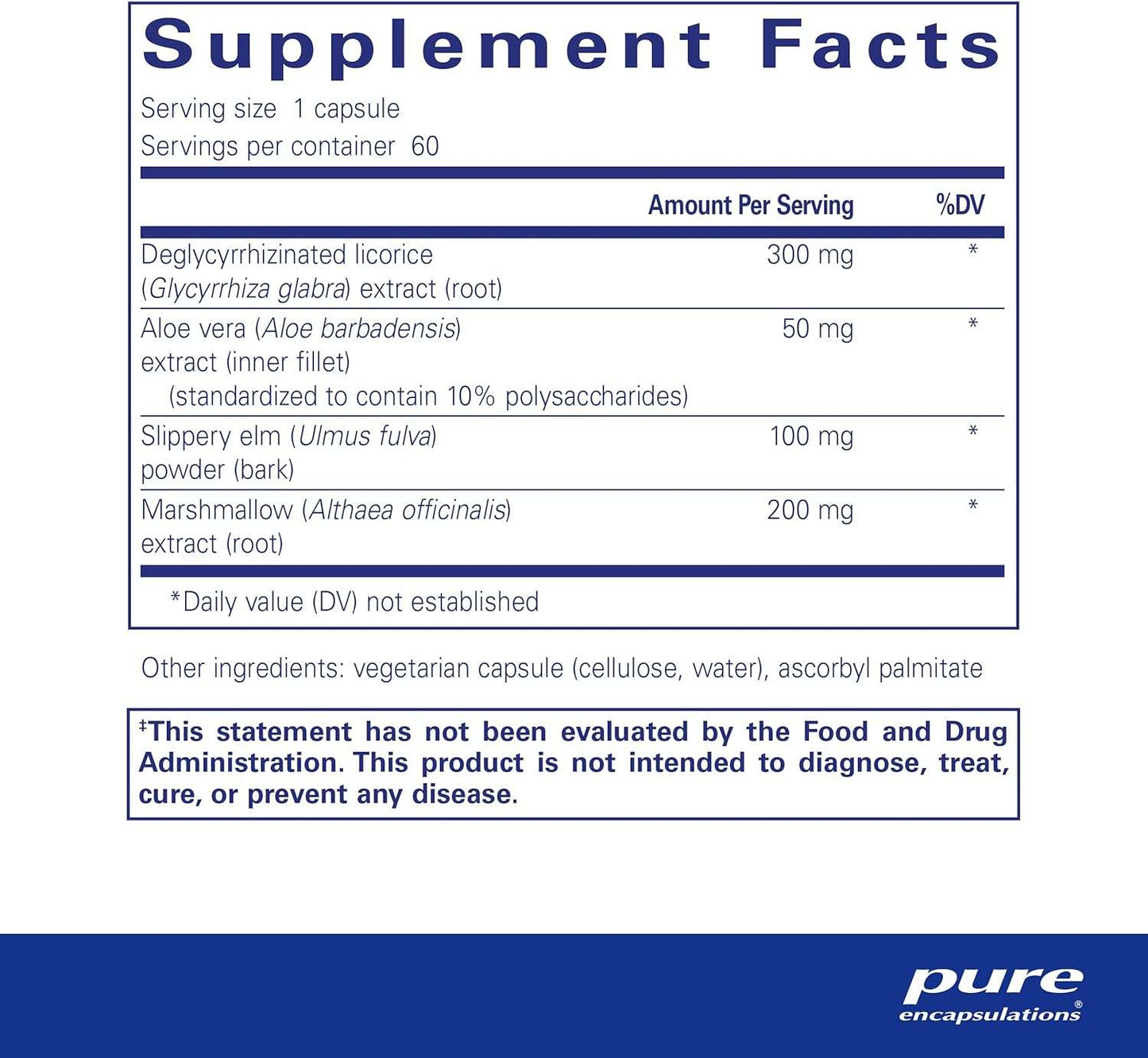 DGL Plus (60 capsules) - Pure Encapsulations