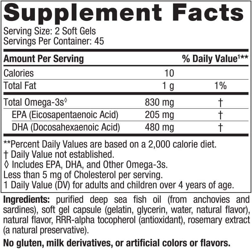 DHA (eper) 500 mg, 90 SoftGel - Nordic Naturals