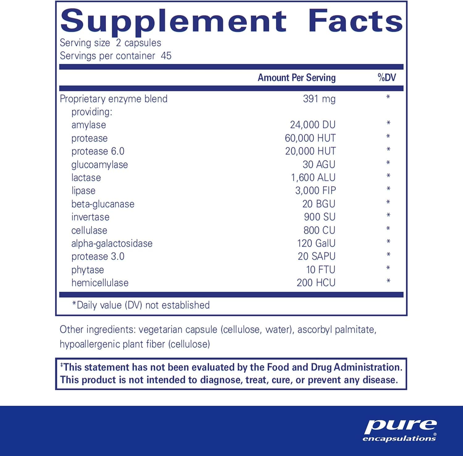 Enzimi digestivi Ultra, 90 Caps - Incapsulazioni pure