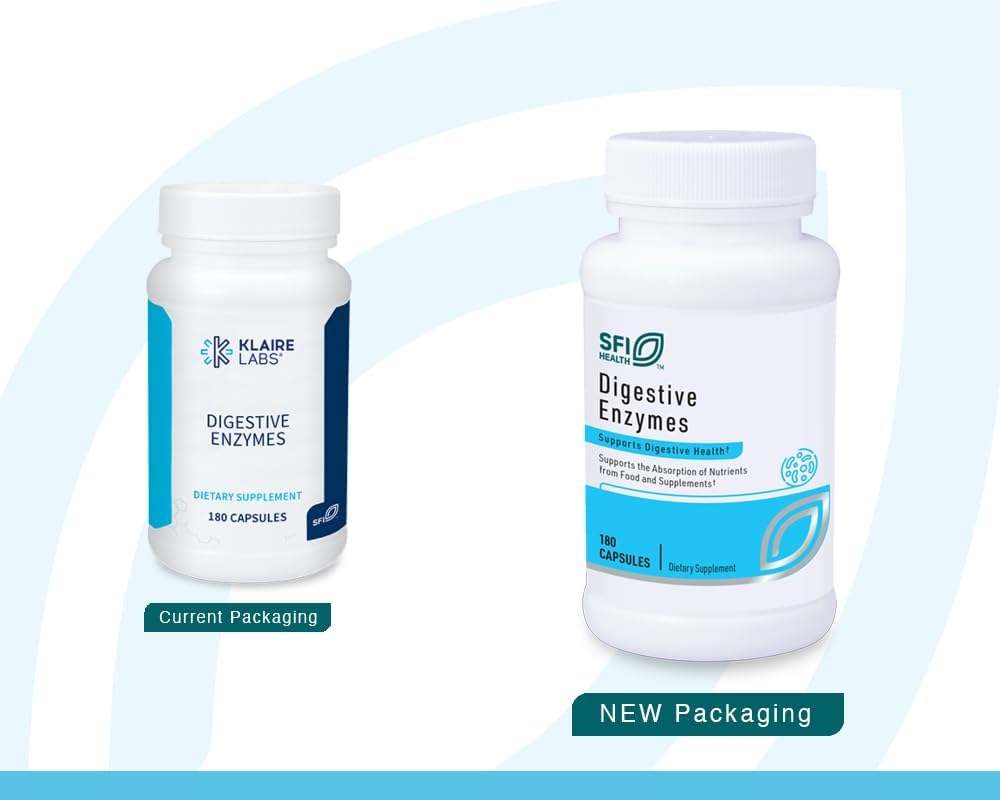 Digestive Enzymes, 180 Capsules Klaire Labs Welzo