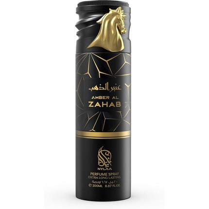 Amber Al Zahab Unisex Body Spray 200ml Extra Long Lasting Perfumed Body Deodorant by Nylaa Perfume