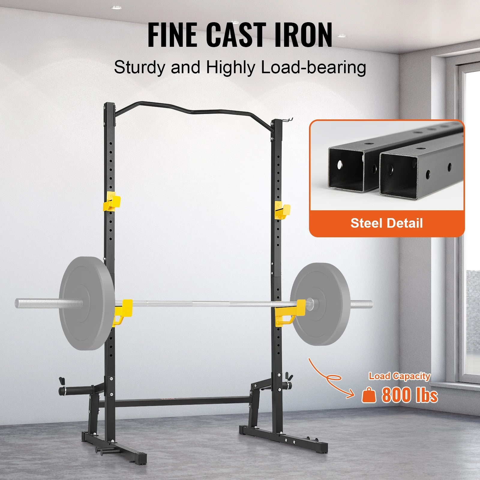 LifeFit Squat Rack με λειτουργικό εκπαιδευτή-Cage Heavy-Duty για την κατάρτιση δύναμης 800lbs