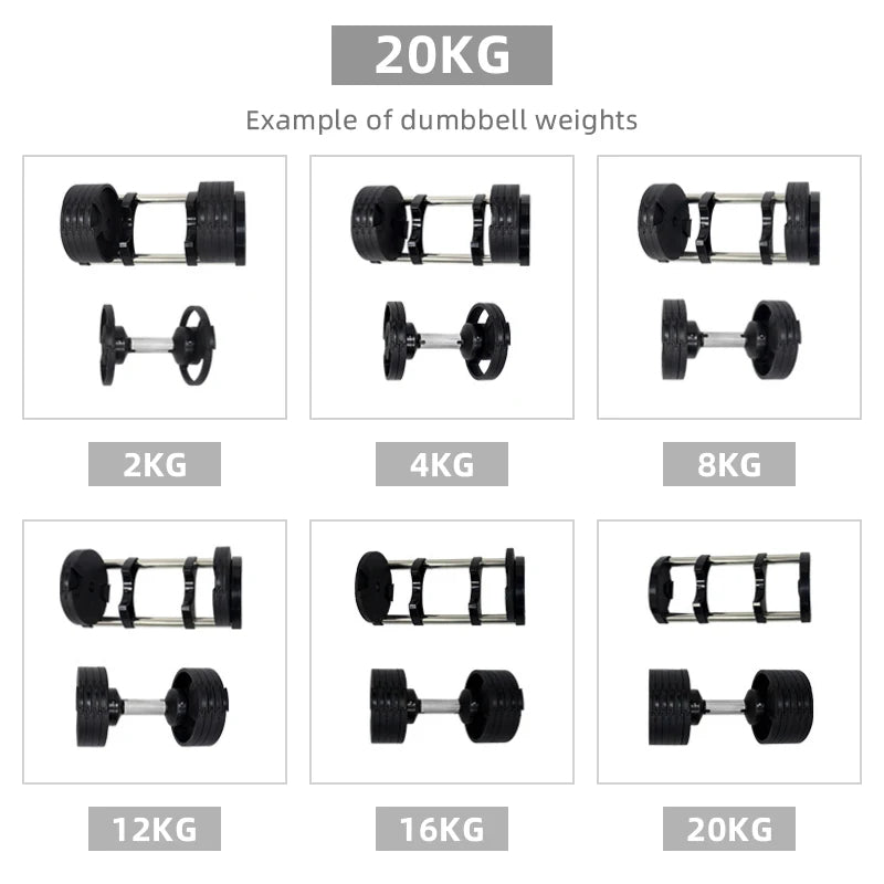 WelzoFit Heavy Duty Olympic Quick Adjustable Dumbbells