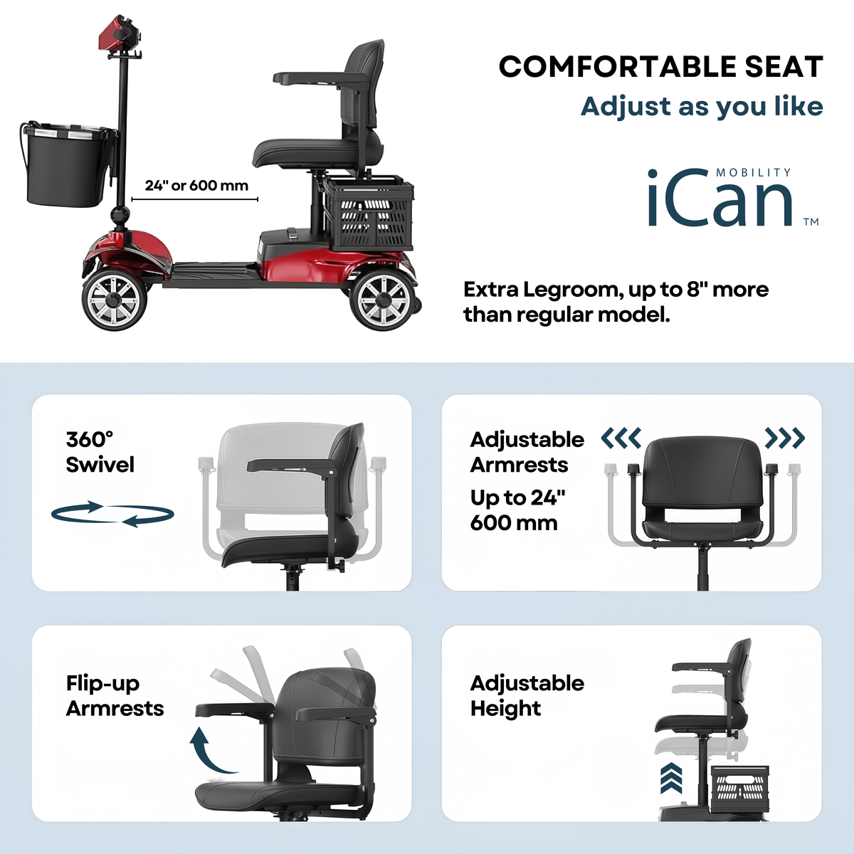WeCan X-05 Portable Mobility Scooter – image 4