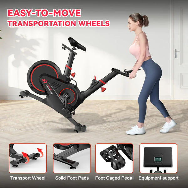 LifeFit Magnetic Indoor Cycling Stationary Bike with Tablet Holder and Comfortable Sea