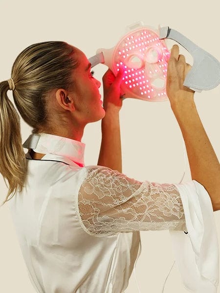 Maschera per il viso per terapia con luce rossa a LED pelle, il potenziamento del collagene riduce le rughe