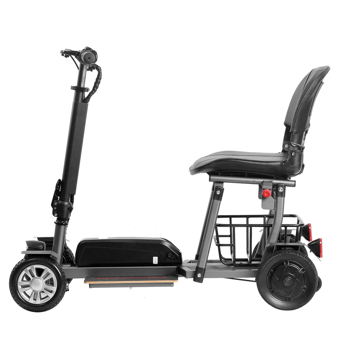 Welzo Move360 Automatic Foldable Mobility Scooter – Lightweight Portable Electric Scooter for Adults, Lithium Battery, 60km Range, 18km/h Speed, 300W Motor, 130kg Load