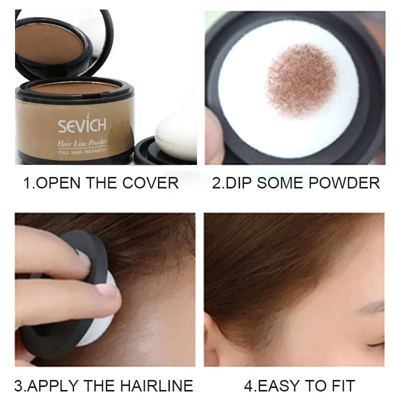 Haarlijnpoeder 4G-Haarconcealer voor dunner wordend haar, natuurlijke look, waterdicht, zweetbestendig, unisex