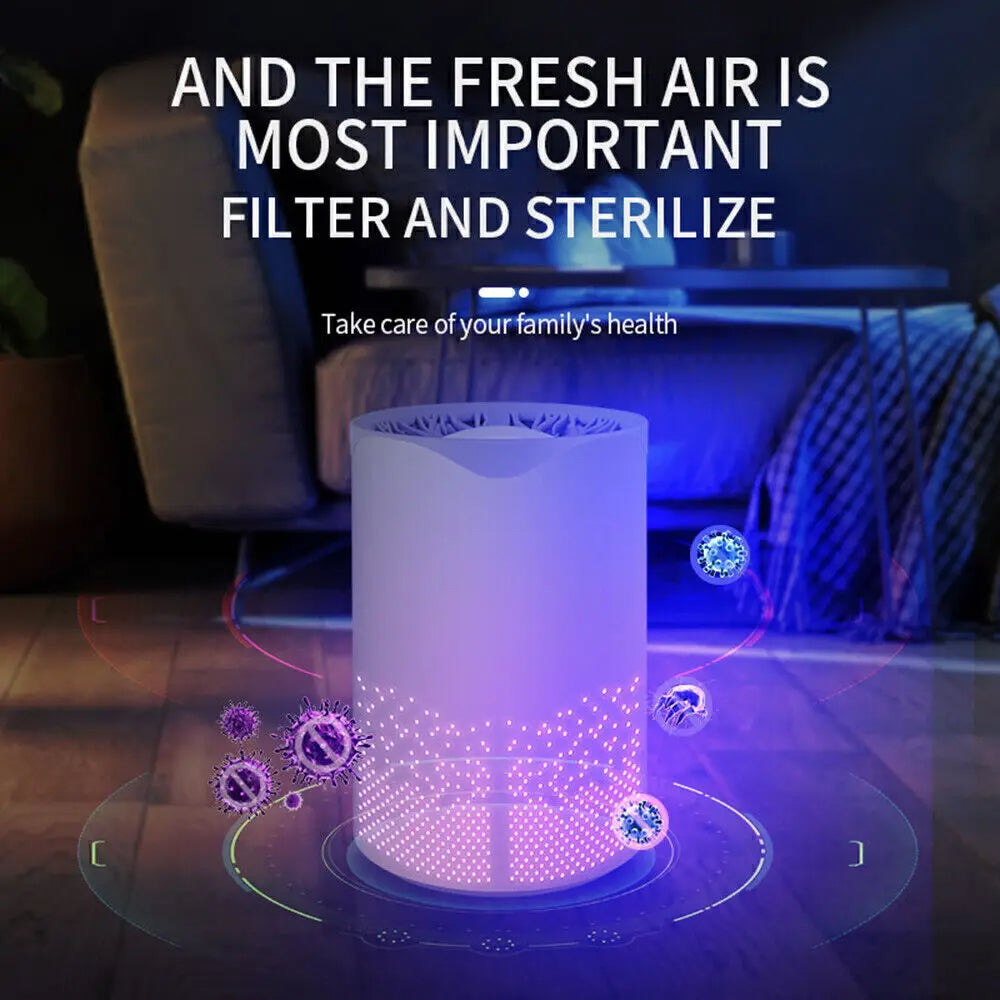 High-Efficiency Air Purifier with HEPA Filter & Negative Ion Generator – Removes Smoke, Odors, Dust, and Pet Dander – Aromatherapy Air Cleaner for Home & Office