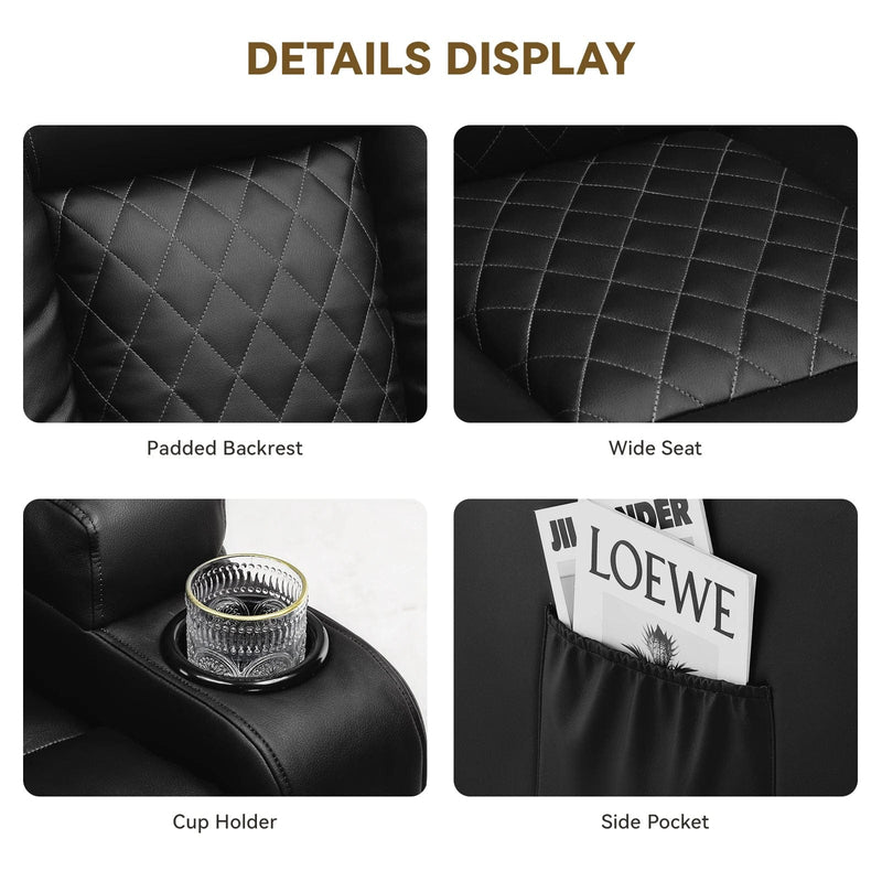 Oversized Recliner Massaging Armchair – Swivel Lounge Chair with Heat & Extended Footrest