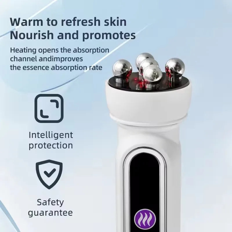 3-in-1 EMS RF Verwarming Face & Body Roller Massager-Skin Trachering, Anti-Wrinkle, Face Lift & Rejuvenation