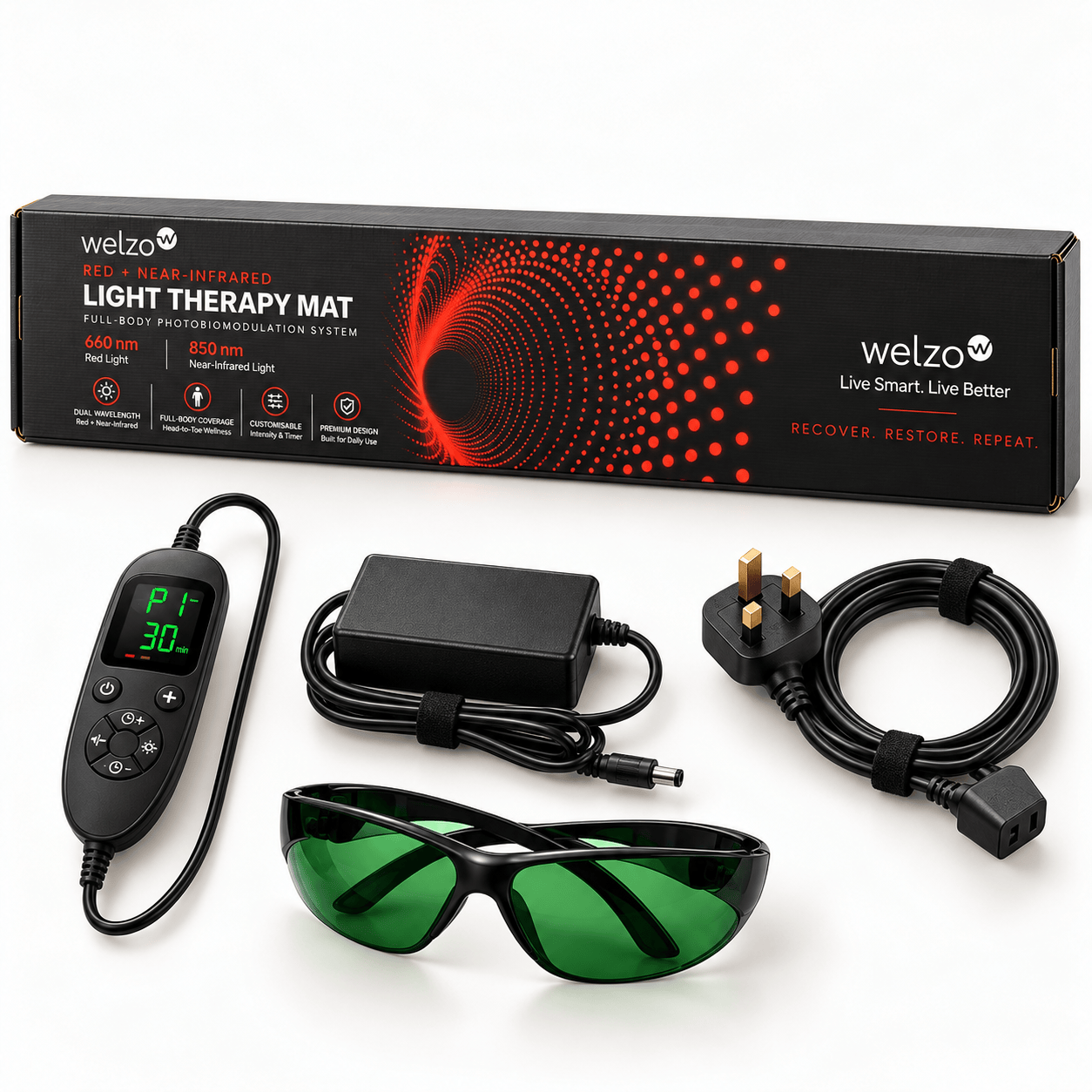 Welzo LUMENPRO™ Elite+ roodlichttherapiedeken voor het hele lichaam (LED-systeem met hoge dichtheid)