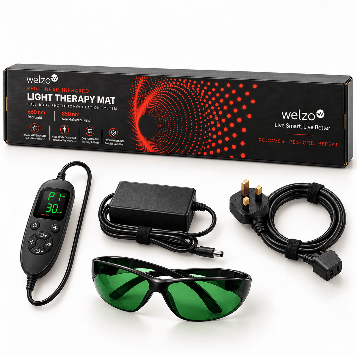 Welzo LUMENPRO™ Elite+ roodlichttherapiedeken voor het hele lichaam (LED-systeem met hoge dichtheid)