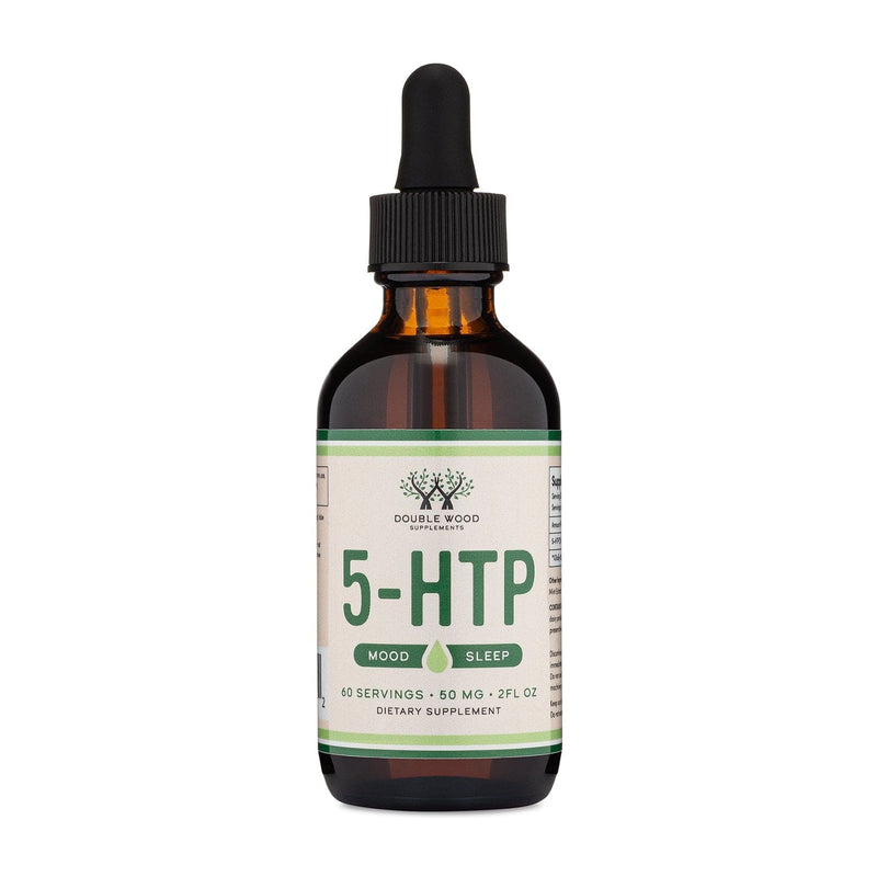 Double Wood 5-HTP Liquid Drops - 60 x 50 mg / mL  - Welzo