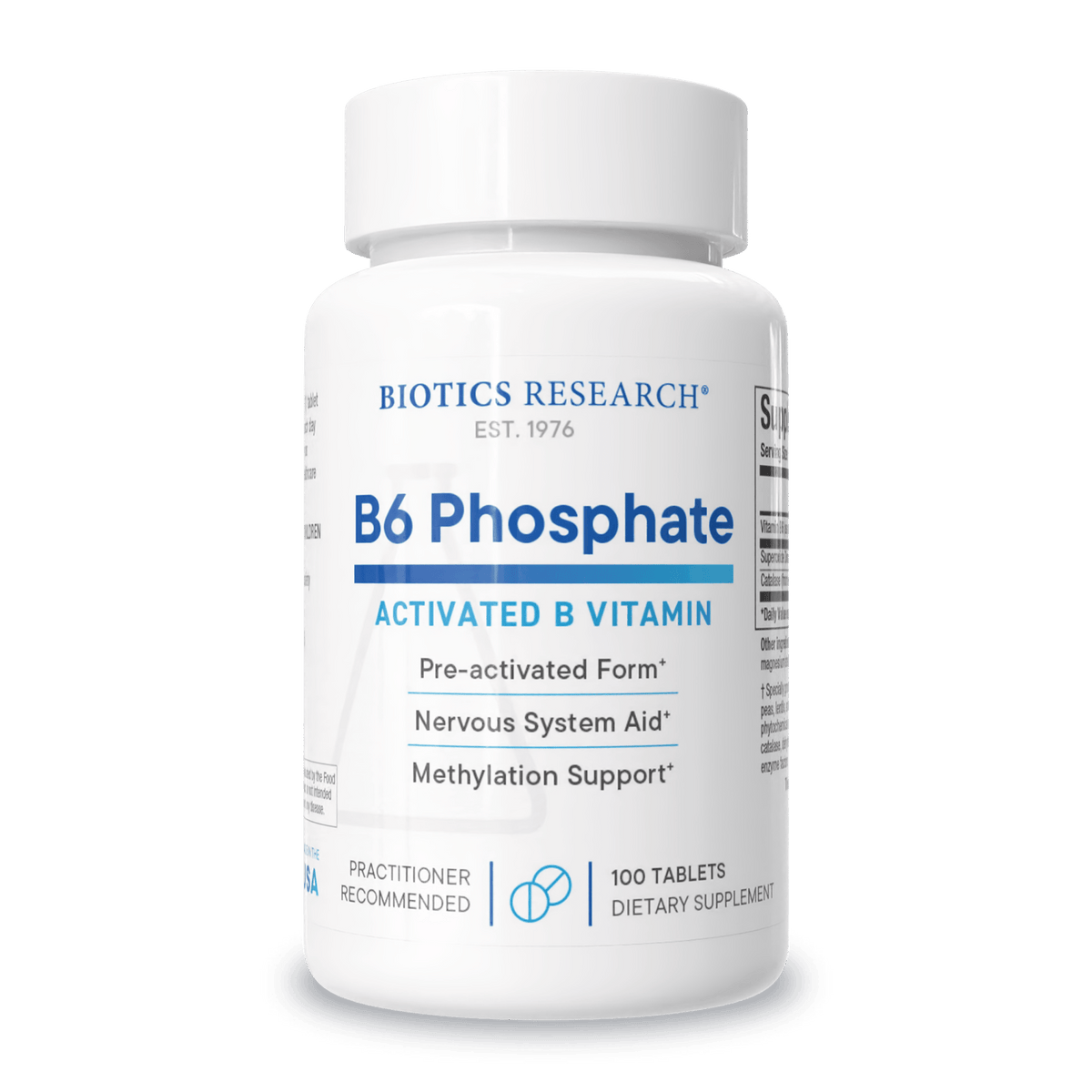 Biotics Research B6 Phosphat 20 mg – 100 Tabletten – Bild 3