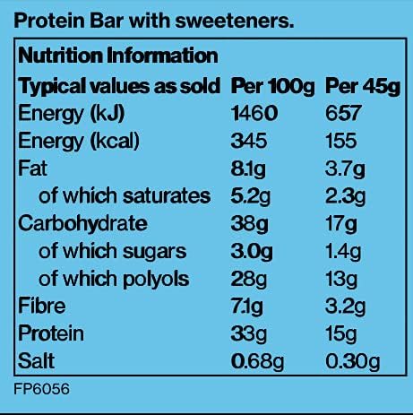 Barra di proteina ad alta proteina muscolare 12x45g cookie e crema