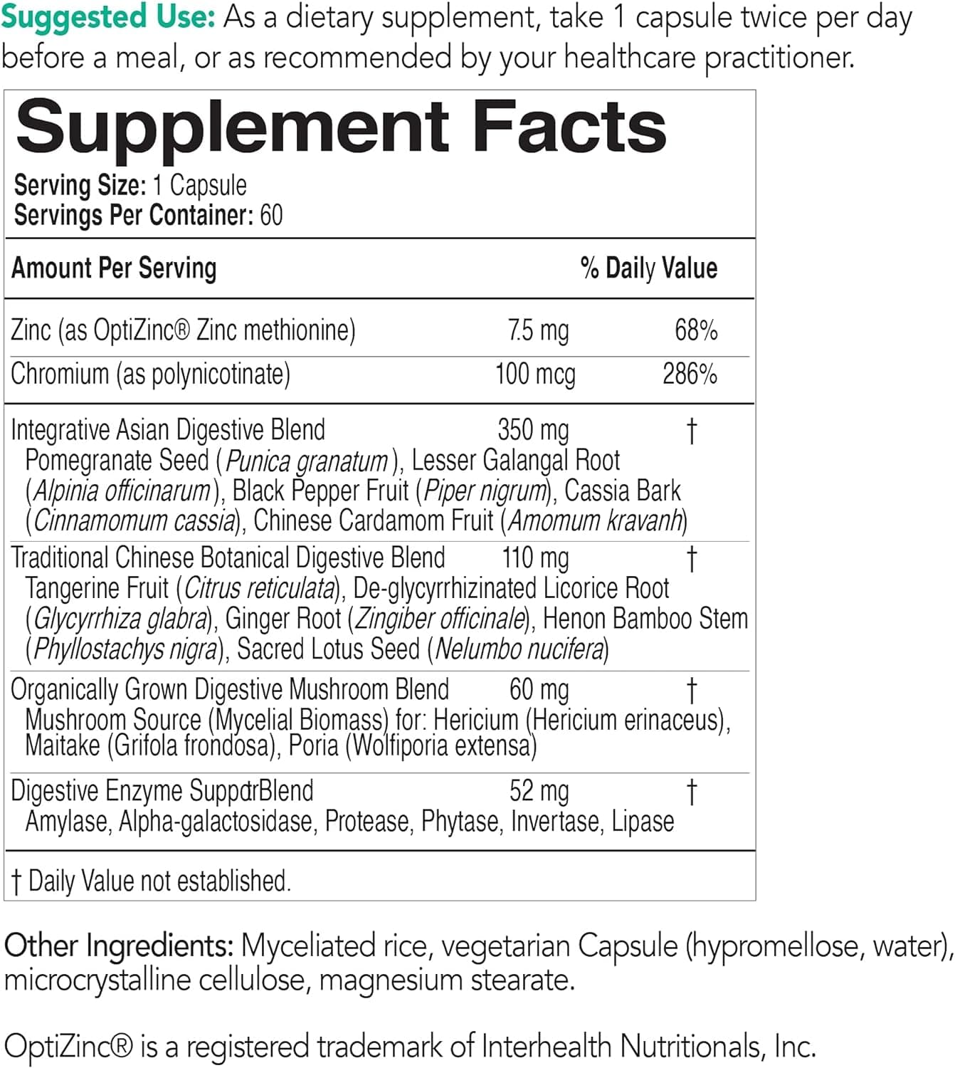 Ecodigest (voorheen integratieve spijsverteringsformule) 60 Capsules - EconuGenics