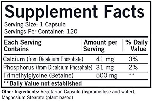 TMG 500 mg, 120 kapszula - Kirkman Laboratories