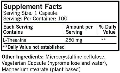 L -теанин (хипоалерген) 250mg, 100 капсули - Kirkman Laboratories