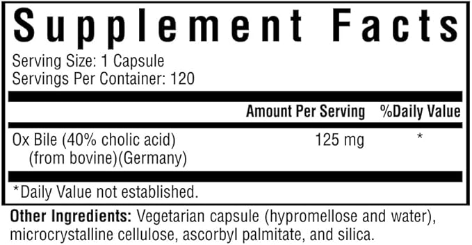 Bile di bue, 125 mg, 120 capsule - Alla ricerca di salute